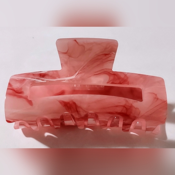 Acetate Hair Claw Accessories - Marbled Pink Hair Claw Clip